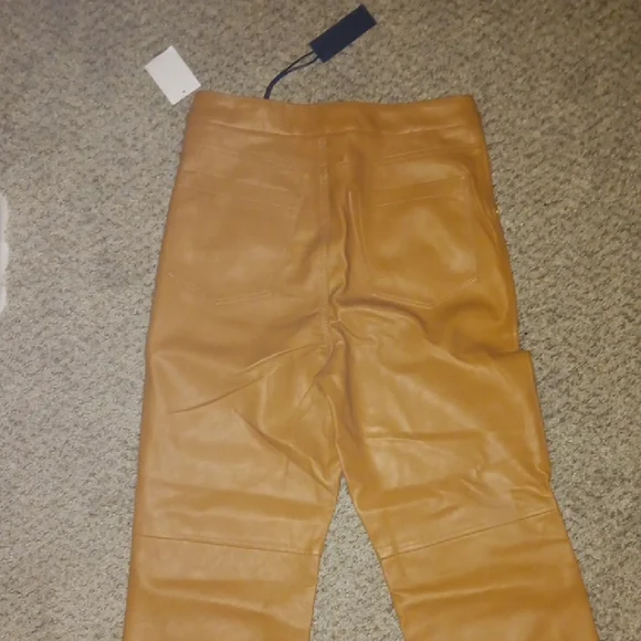 Blank NYC Camel Leather Pants - Picture 3 of 3